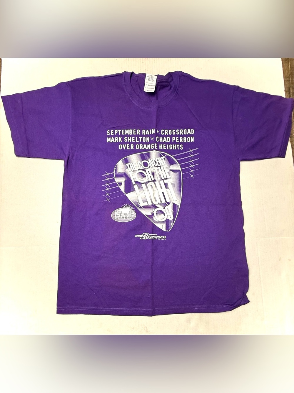 Vintage The Concert For The Light New Beginnings Christian Band Tshirt Crossroad